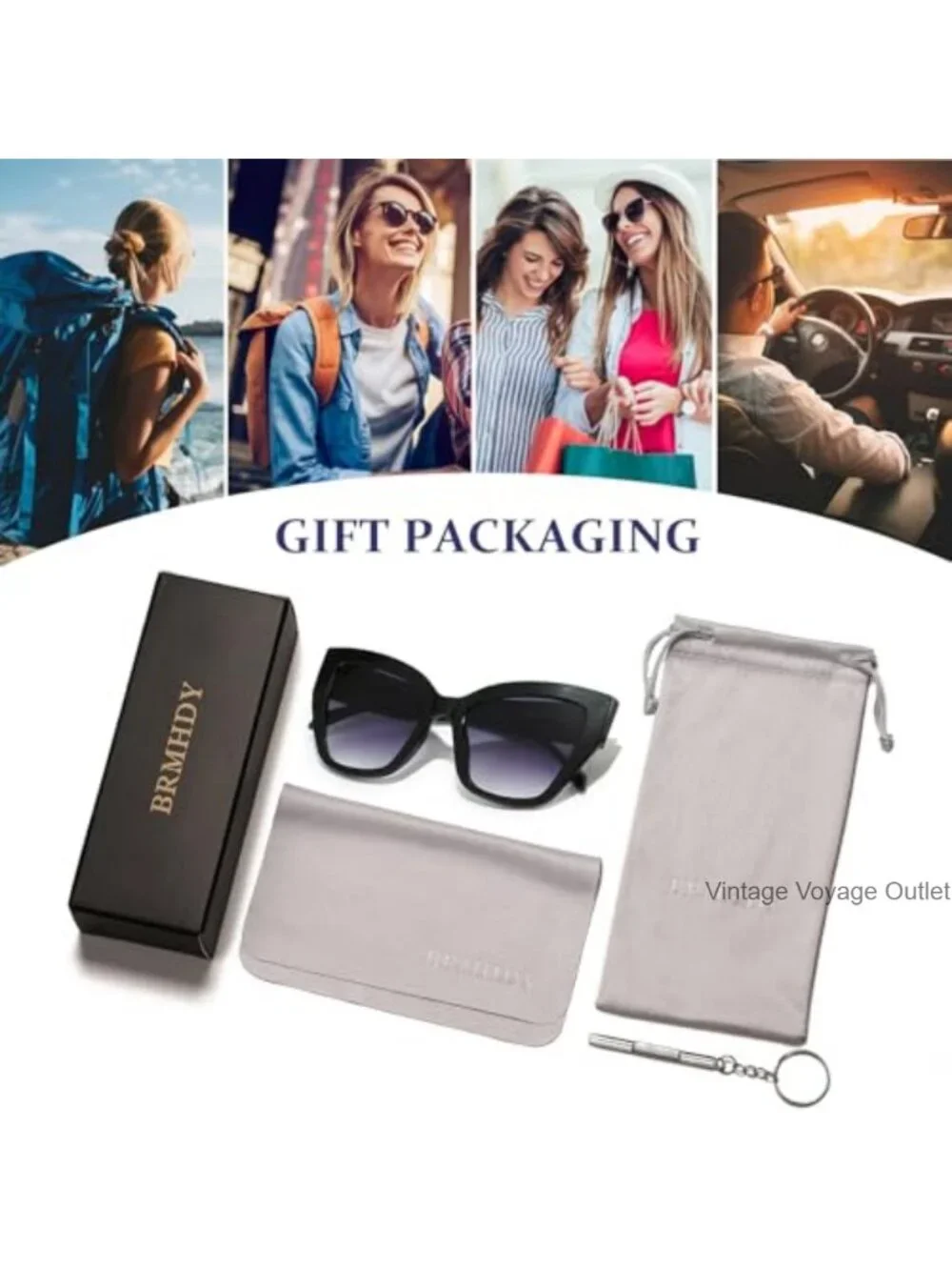 Oversized Cat Eye Sunglasses Women Fashion UV400 Protection Acetate Frame